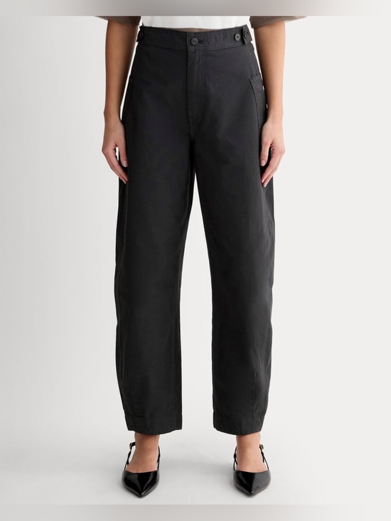 Everlane Pants - Everlane Women's The Fatigue Barrel Pant Black Slim Cotton Size 8